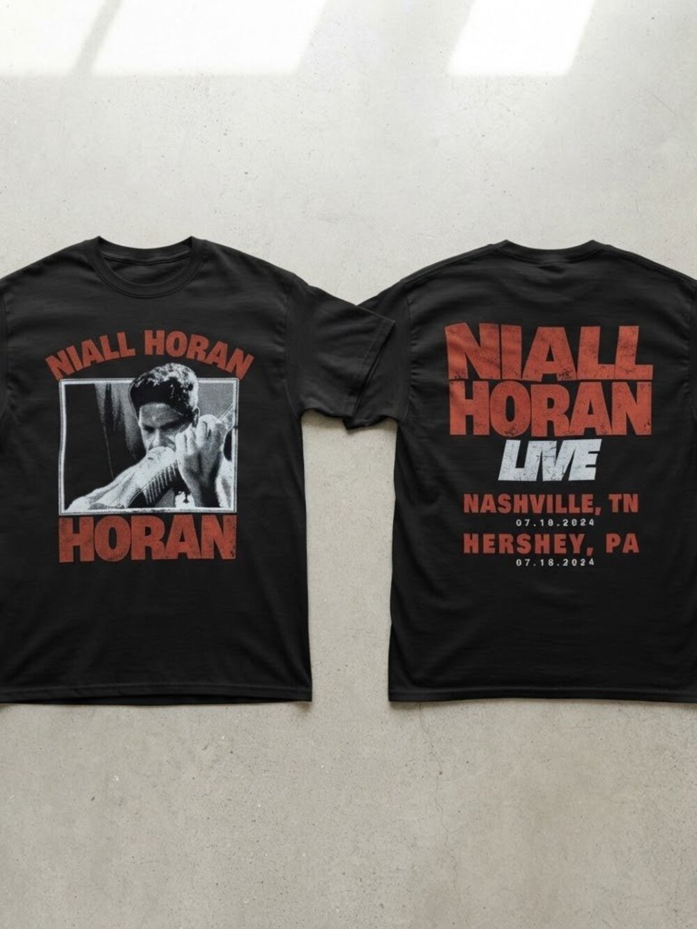 Niall Horan Live Nashville Hershey 2026 Tour T-Shirt Reprint